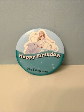 Disney World - Frozen Elsa - Happy Birthday Button